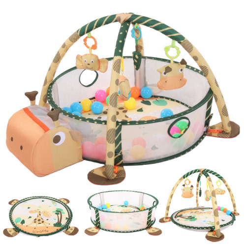 Bioby Baby Play Mat For Toddlers, 3 IN 1 Baby Play Gym Activity Mat With Hanging Toys And Ocean Balls For Infants Kids | Wayfair