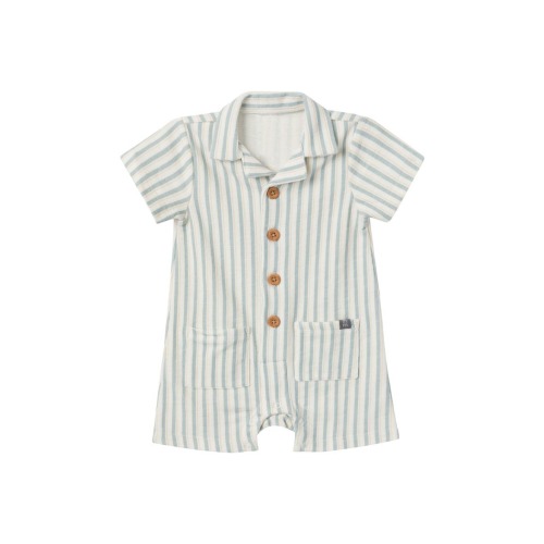 Collared Short Sleeve Romper