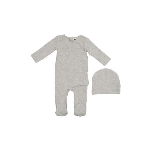 Velour Wrap Footie & Hat Set