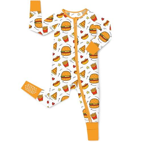 babee Reshinee Bamboo Viscose Baby Convertible Footie Pajama, Zipper Pajamas for Baby Boys & Girls, Sleep & Play Footed