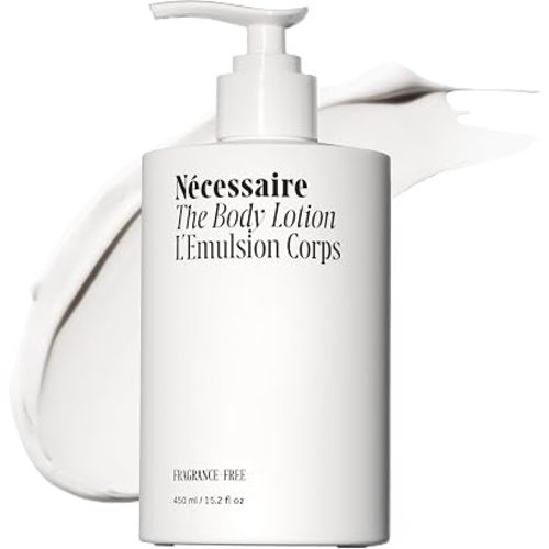 Nécessaire The Body Lotion - Fragrance-Free - Multi-Peptide Moisturizer - Firming Body Lotion for Women + Men. 2.5% Niacinamide. Non-Comedogenic + Hypoallergenic for Sensitive Skin – 450ml/15.2 fl oz