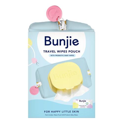 Bunjie Blue Travel Pouch Bonus 20 Pack Wipes