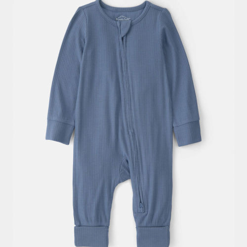 Baby Boy 2-Way Zip PurelySoft Sleeper - Blue | Carter’s Oshkosh Canada