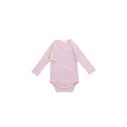Organic Cotton Modal Marina Long Sleeve Bodysuit - Orchid Marle – Jamie Kay USA