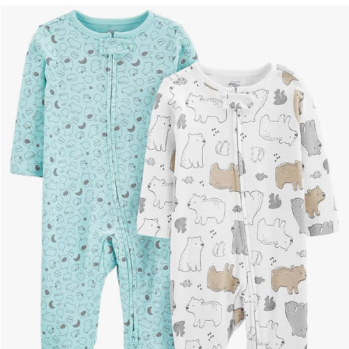 Simple Joys by Carter's unisex-baby Neutral 2-pack Cotton Footed Sleep and Play