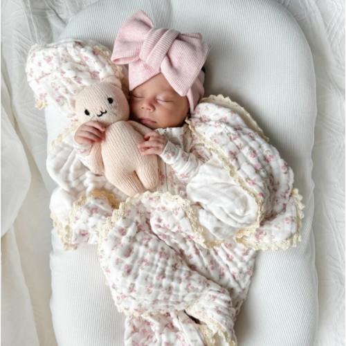 Gauze Lace Blanket | Paisley Peony – Little and Fern