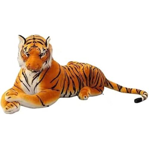 GracesDawn Stuffed Animals-Tiger 26.8 inches (Including Tail Size), Plush Animal Cat for Jungle Theme, Decoration, Cuddling, Ideal Gift for Children (Brown Tiger)
