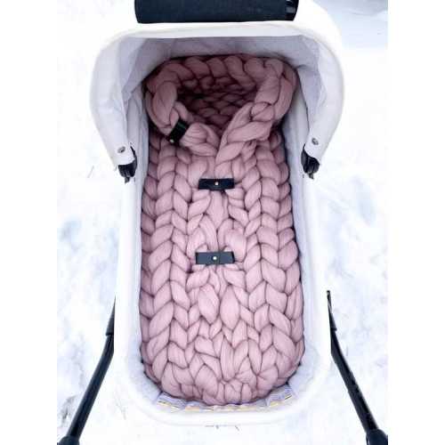 Baby Sleeping Bag 100% Merino Wool baby nest Handmade cozy soft warm Blanket Chunky Knit