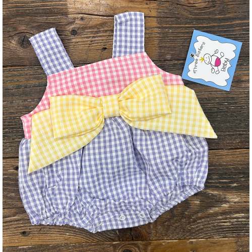 Three Sisters Pastel Colorblock Bow Bubble