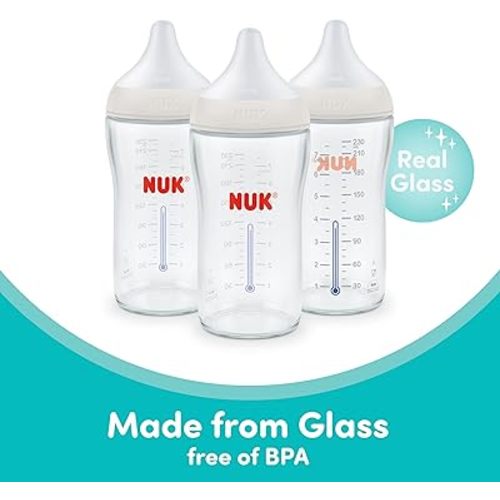 NUK Perfect Match Glass Natural + Anti-Colic Bottle, 8 oz.