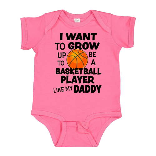 Inktastic I Want to Grow Up to Be a Basketball Player Like My Daddy Boys or Girls Baby Bodysuit