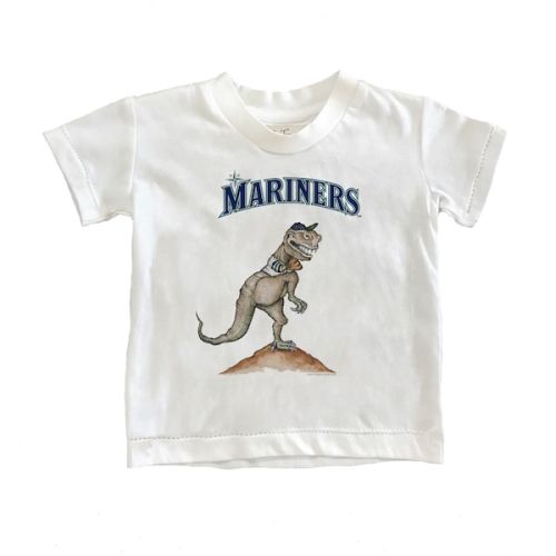 Infant Seattle Mariners Tiny Turnip White TT Rex T-Shirt