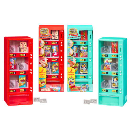MGA's Miniverse Real Brands Vending Machine, One Machine Included, Interactive with Exclusive Mini Food Brands, Refillable, Collectible Miniatures, Ages 8+