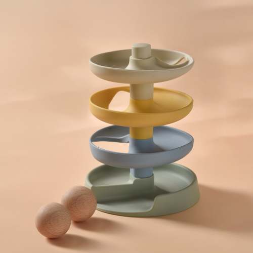 Montessori Ball Drop Toy, Silicone Spiral Tower for Babies 10M+ – baby bertie