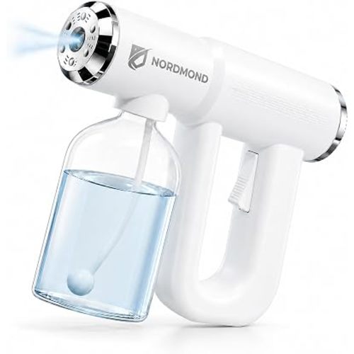 The Original Disinfectant Fogger Machine - Professional Sanitizer Sprayer - ULV Atomizer & Nano Steam Gun – Rechargeable Barber Spray Gun with Blue Light V2