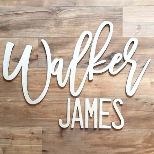 First AND Middle Wooden Name Sign Large Wood Name Sign Baby Shower Gift Custom Name Sign Personalized Wood Name Nursery Wall Name - Etsy