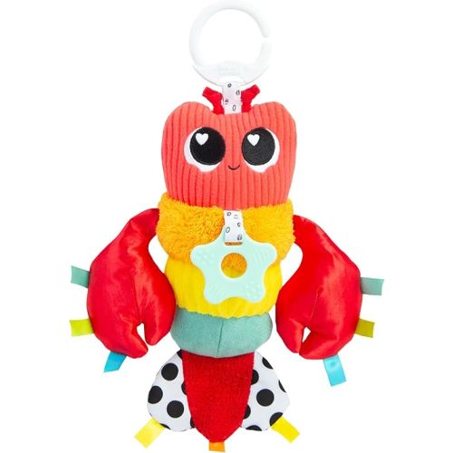 LAMAZE Liam The Lobster Clip-On Stroller and Car Seat Toy - High Contrast Baby Toys for Sensory Development - Baby and Toddler Stocking Stuffers - Ages 0 Months and Up