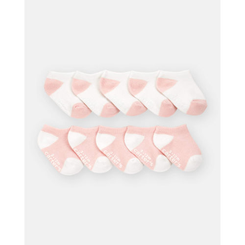 Baby 10-Pack No Show Socks - Pink/White | Carter's