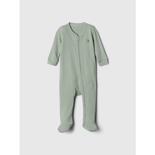 Baby Ribbed Two-Way Zip One-Piece