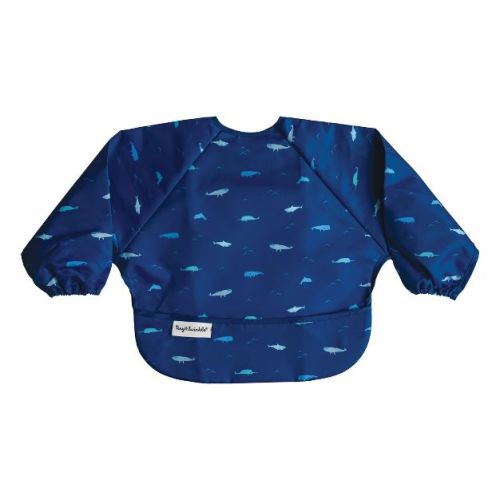Tiny Twinkle Mess-Proof/Waterproof Long-Sleeve Baby Bib, Machine Washable Smock for Eating