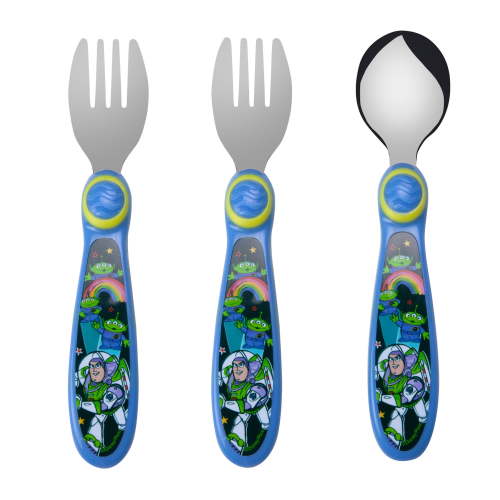 Disney/Pixar Toy Story Character Utensils - Toddler Silverware Set, 2 Forks and 1 Spoon for Kids