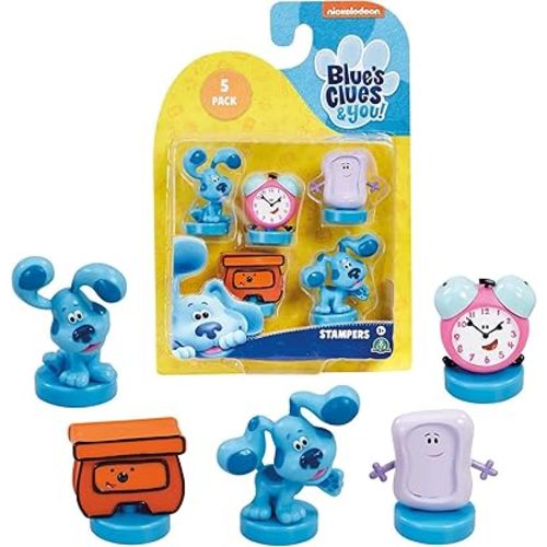 'Blue's Clues Stamps for Kids | 5 Stamp Blue’s Toys in 1 Pack Collect All 12 Blue / Mini Kids’ & Blues Birthday Party Supplies by P.M.I. (D)