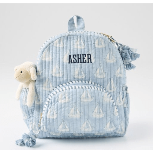BackPack - Sail boat print "Joseph"
