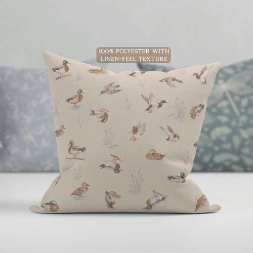 Mallard Duck Throw Pillow Duck Pattern Cushion Cover Watercolor Animal Decorative Accent Neutral Home Decor Hunter Gift Living Room Bedroom