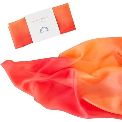 Sarah's Silks Enchanted Mini Playsilks | Creative Waldorf Toys for Open-Ended Play (Fire)