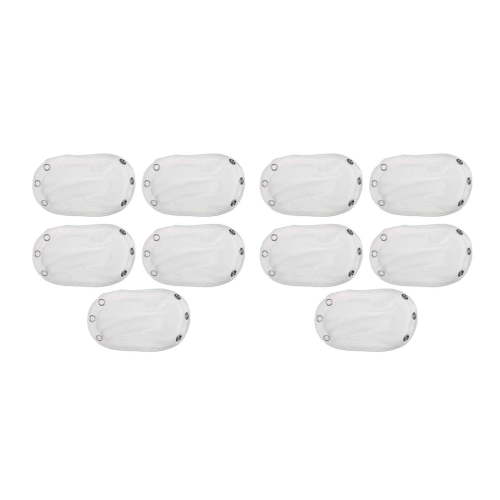 10Pcs Unisex Baby Kids Romper Partner Super Utility Bodysuit Jumpsuit Diaper Lengthen Extend Film(White)