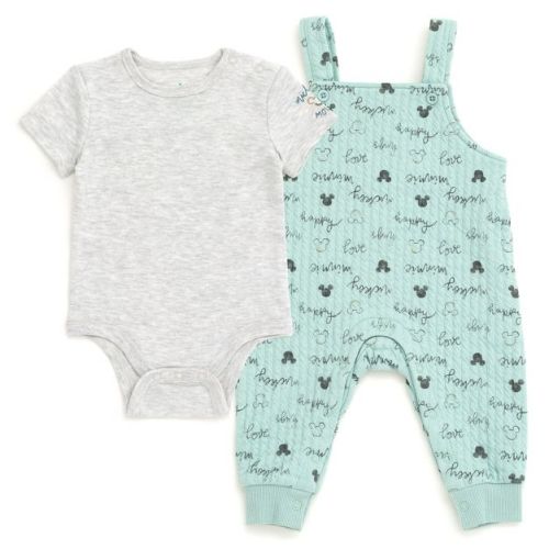Disney Minnie Mouse Mickey Mouse Winnie the Pooh Eeyore Tigger Piglet Baby Girls Bodysuit and Overall Outfit Set Newborn to Infant