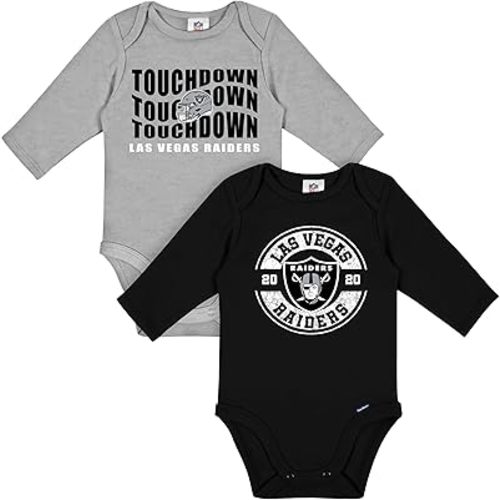 Gerber NFL Unisex-Baby NFL 2-pack Long Sleeve Onesie Bodysuit