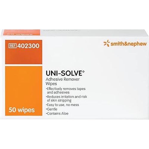 Uni Solve 402300 Adhesive Remover Wipe, Pack of 50