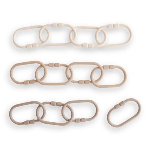 Chain Link Rings Natural, Shifting Sand, Khaki One Size