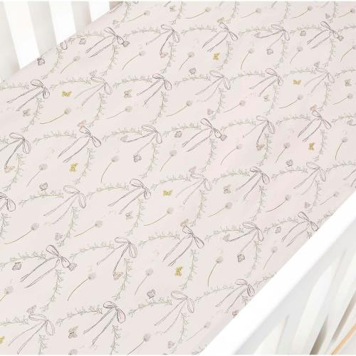 Bows & Butterfly Kisses Crib Sheet