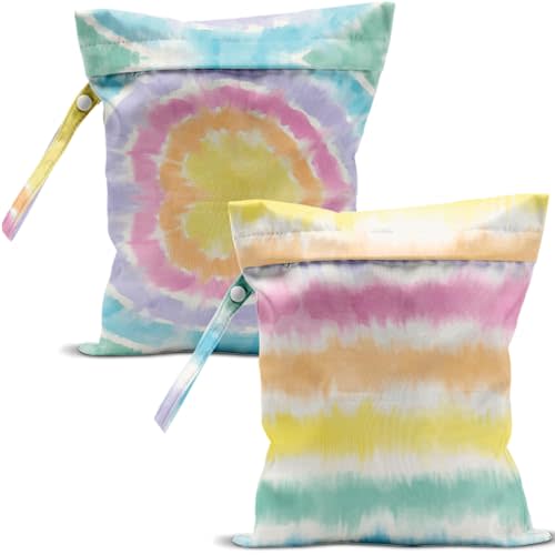 zcyxuuw 2 Pcs Wet Bag, Wet Dry Bag, Wet Bag for Swimsuit, Travel, Beach, Pool, Diapers, Dirty Yoga Gym Clothes, Toiletries, Makeup Bag, Eucalyptus Palm Leaves Print Tropical Plant Birthday Gift.