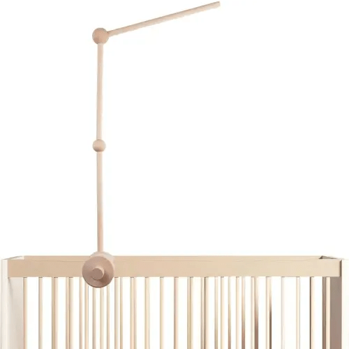 Baby Crib Mobile Arm - 30 Inch Wooden Mobile Hanger for Crib, Baby Mobile Holder for Baby Girls Boys Nursery Decor - with Anti Slip Attachment