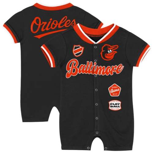 Newborn Baltimore Orioles Outerstuff Black Pinch Romper