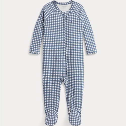 Gingham Cotton Footed Coverall