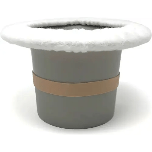 Top Hat Potty for Newborn Infant Potty Training | Elimination Communication | Includes 100% Cotton Undyed Fleece Cozy | Anti-Slip Rubber Band | for EC Baby Potty Training (Grey)