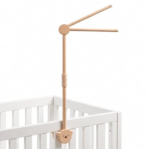 Baby Crib Mobile Arm,HBM 28-33inch Wooden Mobile Arm for Crib Mobile Hanger for Crib Baby Girl Nursery Decor