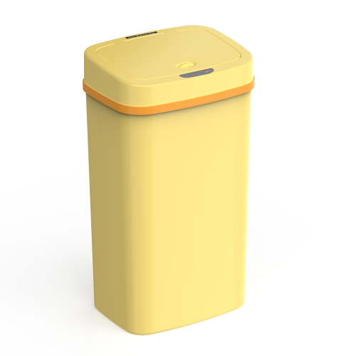 Free Shipping! Nine Stars 4.2 Gallon Motion Sensor Nursery Trash Can Yellow Soft Close Durable