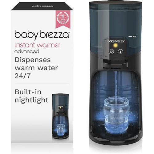 Baby Brezza Instant Baby Bottle Warmer Advanced - Fast Water Warmer Instantly Dispenses 24/7 in 3 Temperatures with Nightlight