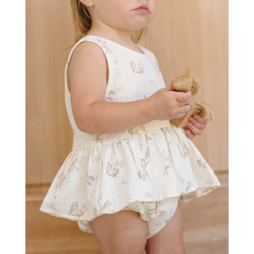 Sleeveless Peplum Set Unicorns – Quincy Mae