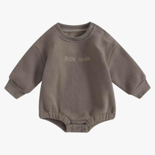VISGOGO Newborn Infant Baby Boy Oversized Romper Sweater Bodysuits Coming Home Outfit Neutral Clothes