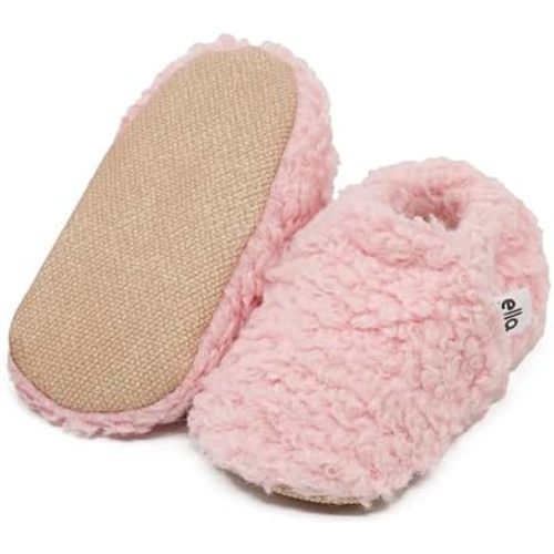 Ella Bonna Unisex Teddy Baby Booties Cotton Newborn Baby Socks Slipper Toddler Shoes, Infant Baby Girl Booties, Boy Socks