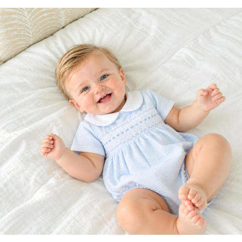 Benjamin Smocked Short Sleeve Bubble – Lowcountry Littlewear