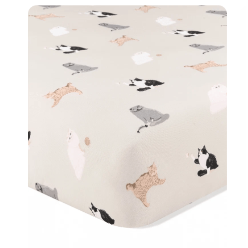 Crib Sheet in Fluffy Cat