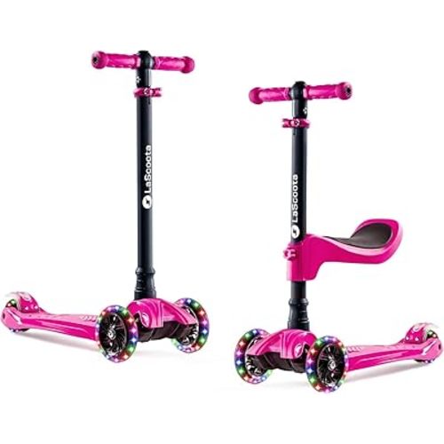 Lascoota 2-in-1 Kids Kick Scooter with Seat