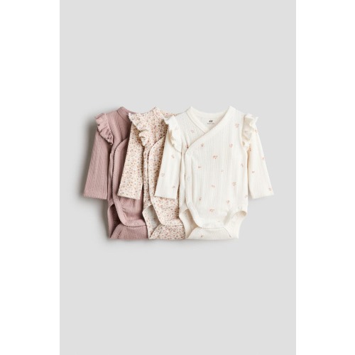 3-pack Pointelle Wrapover Bodysuits